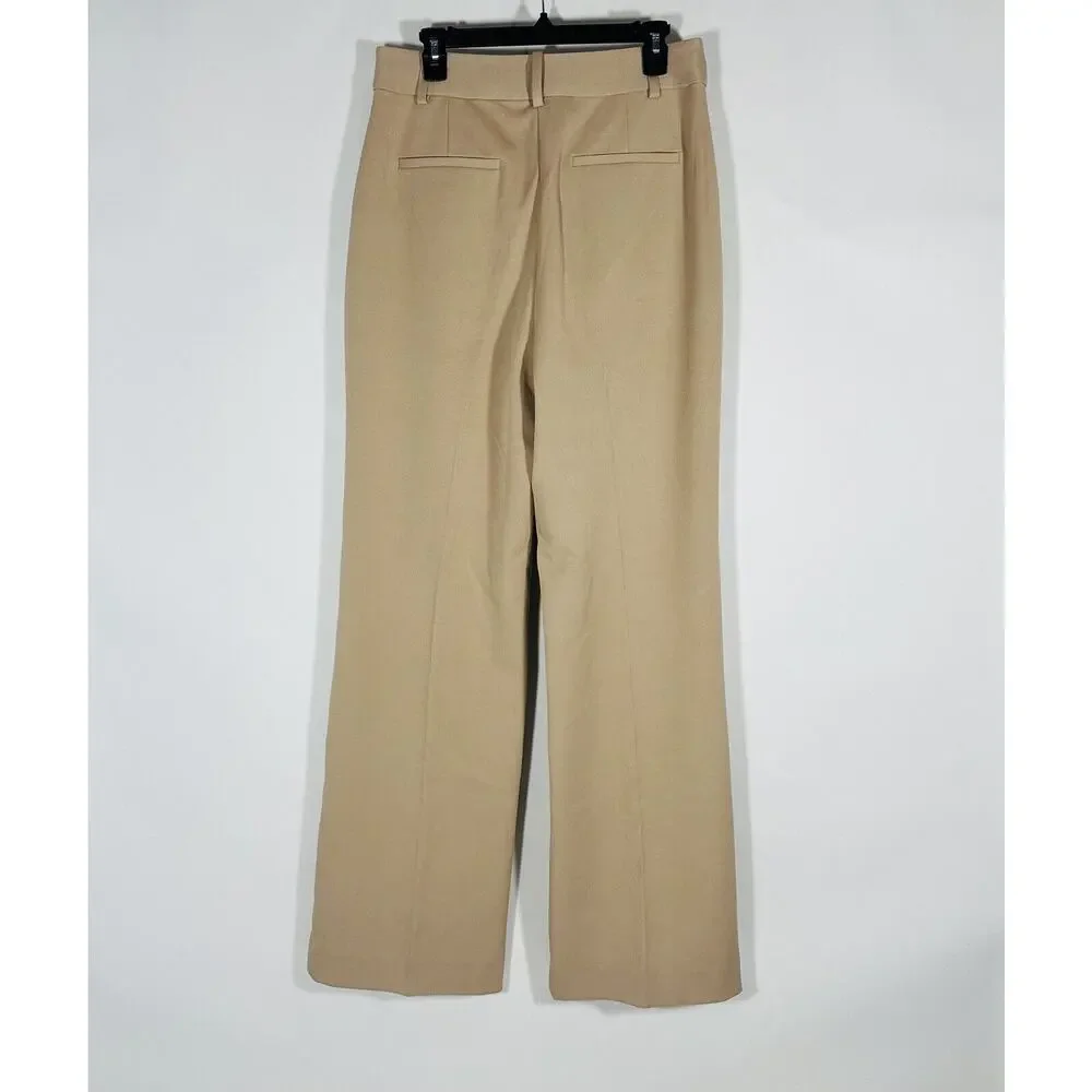 Favorite Daughter The Favorite Pleated Wide-Leg Pants Beige Size 12 NWOT - Picture 7 of 14